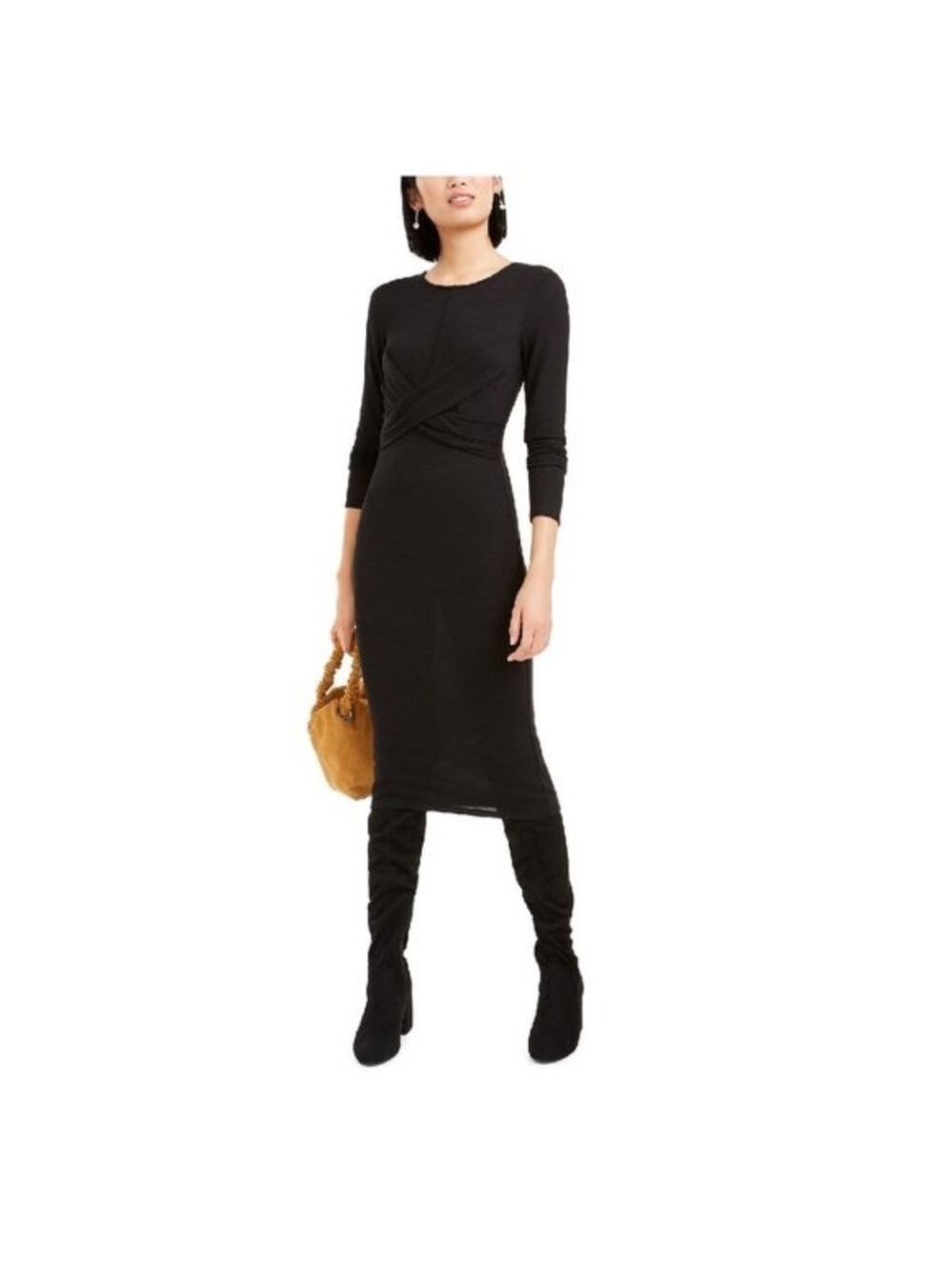 Bar III Twist-Front Dress